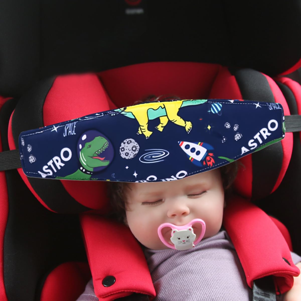 SNOWIE SOFT Baby Head Support for Car Seat with Quick Release Buckle | 2Pcs Cotton Strap