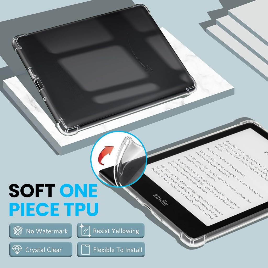 ZORBES Kindle 7.0 E Reader Case for Paperwhite 6 featuring Corner Air Cushion Bumpers and Clear TPU Protection