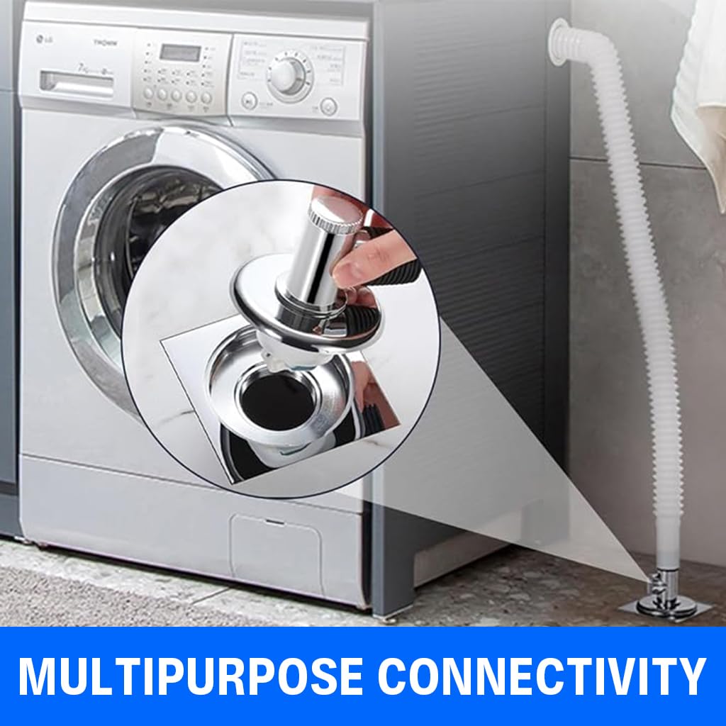 Supvox Washing Machine Drain Connector for Bathroom and Kitchen with Expandable Rubber Gasket | Leak Proof Sewer Pipe Plug Adapter