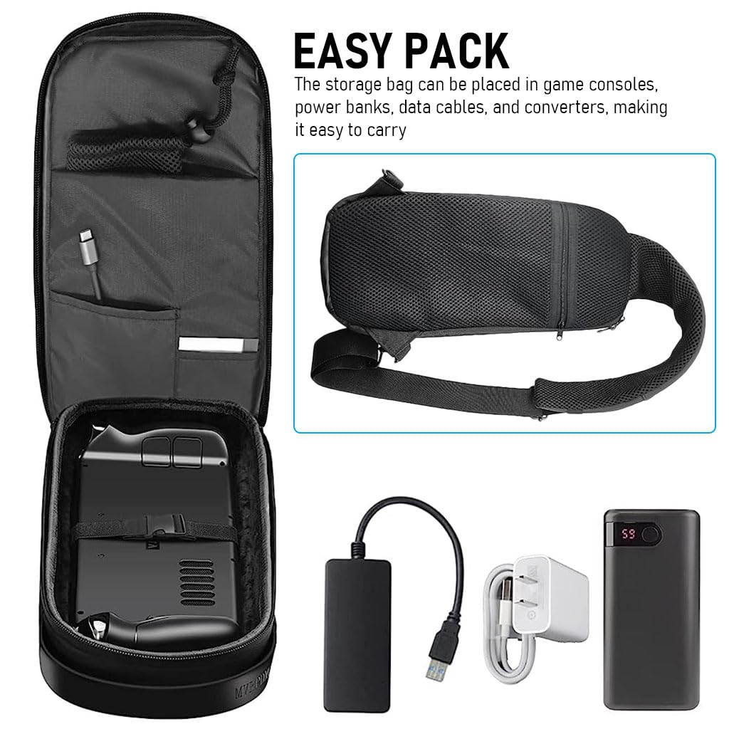 Verilux Steam Deck Carrying Case for Travel with EVA Hard Shell and Shoulder Strap | Waterproof Organizer Bag