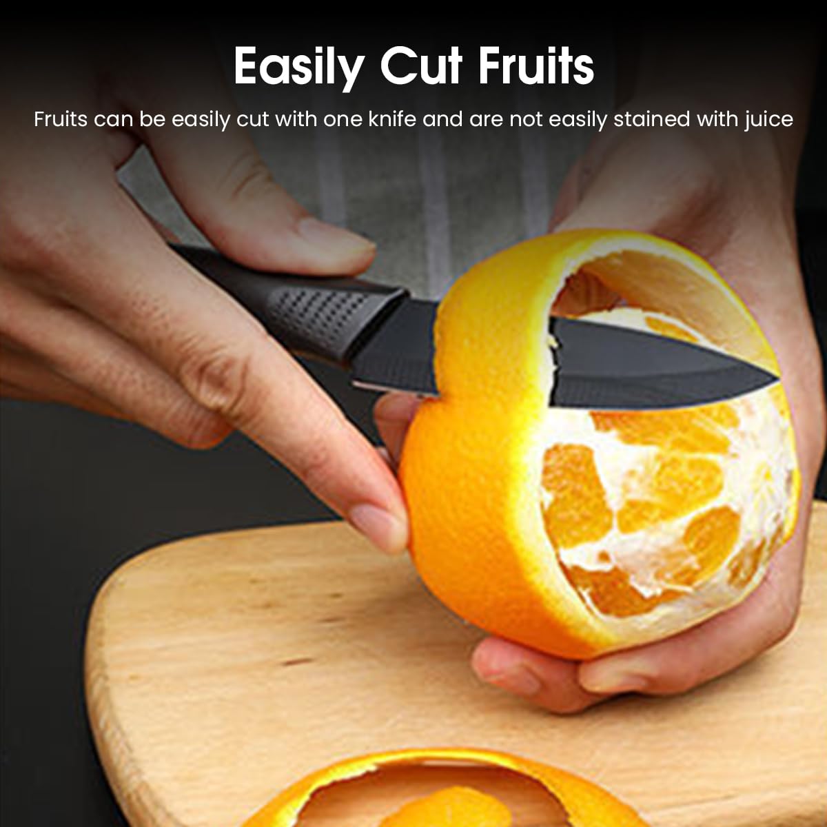 Supvox Knife Set for Kitchen with Non Slip Handle and High Carbon Stainless Steel Blades | 3 PCS