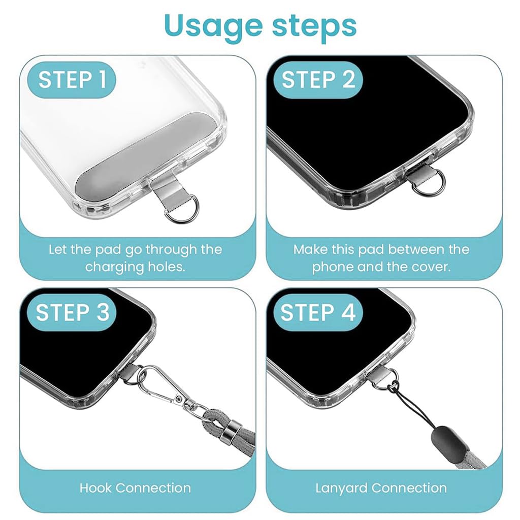 ZORBES Phone Lanyard for Neck and Wrist with Quick Release Attachment Insert | 2 PCS Adjustable Nylon Sling