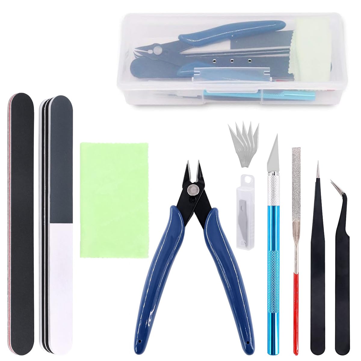 Serplex Gundam Tool Kit 9PCS for Model Building with Storage Box and Ergonomic Tools