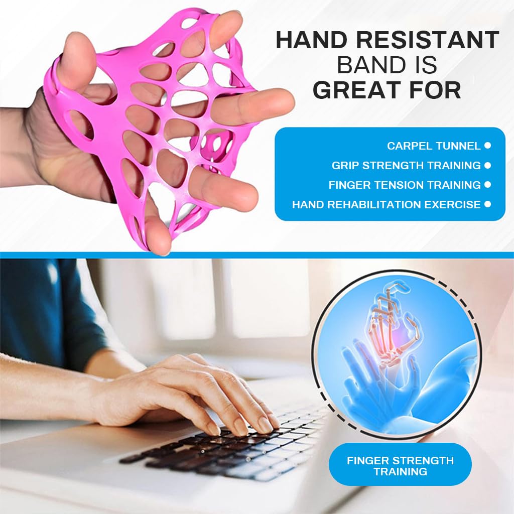 Proberos Finger Stretcher for Hand Therapy and Grip Exercise 2 Pack Silicone Equipment