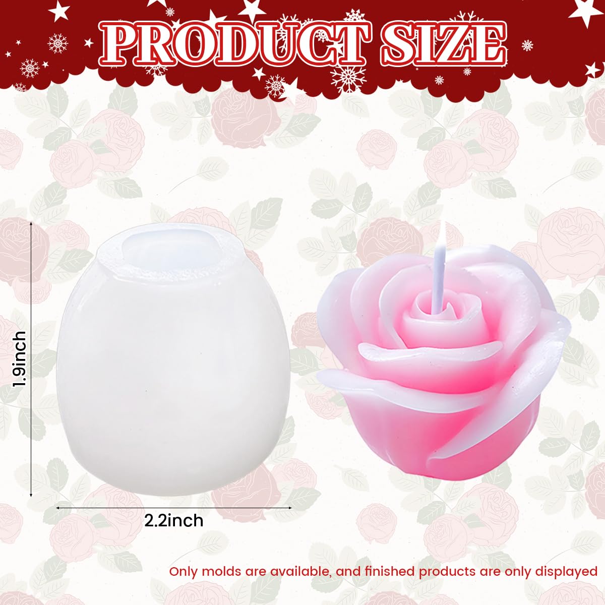 ZIBUYU Rose Flower Silicone Mould for Candle Soap and Resin Crafts | Flexible Food‑Safe Design