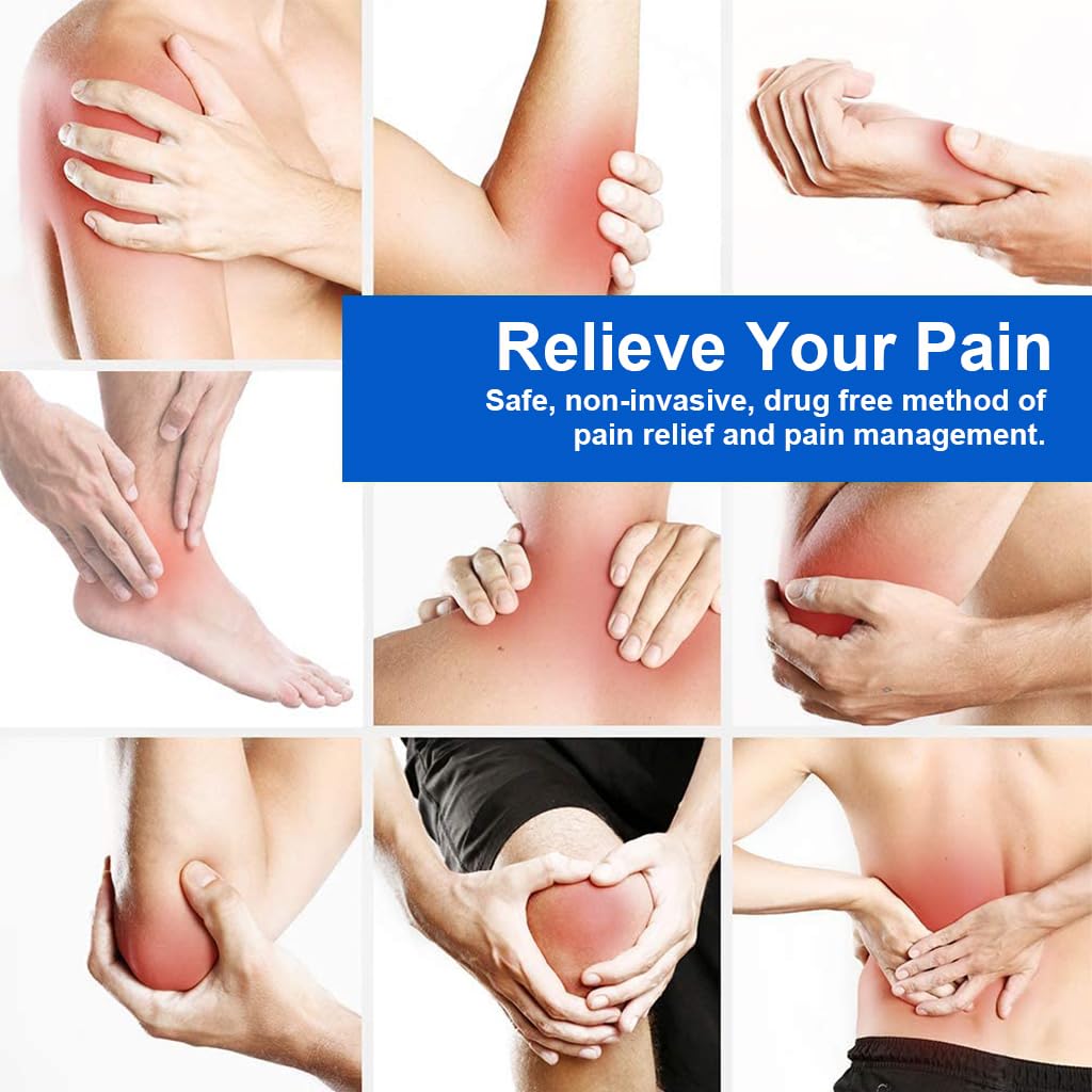 HANNEA TENS Massager Machine for Pain Relief with 6 Modes and 19 Levels | 4 Channels and 30mins Auto Off