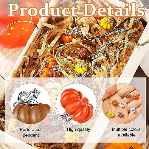 SANNIDHI® 16pcs Pumpkin Charms for Jewellery Making Halloween 3D Pumpkin Alloy Pendants Mini Jewelry Accessory Charm for Necklace Bracelet Earring Thanksgiving DIY Crafting