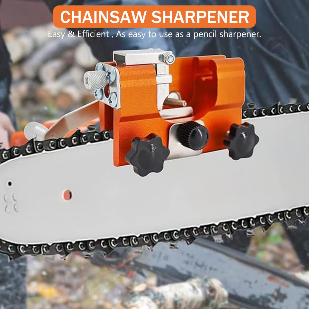 Serplex® Chain Saw Sharpen, Chainsaw Chain Sharpening Jig, Chainsaw Sharpener Kit, Deluxe Chain Saw Sharpener for All Kinds of Chain Saws Blade & Electric Saw