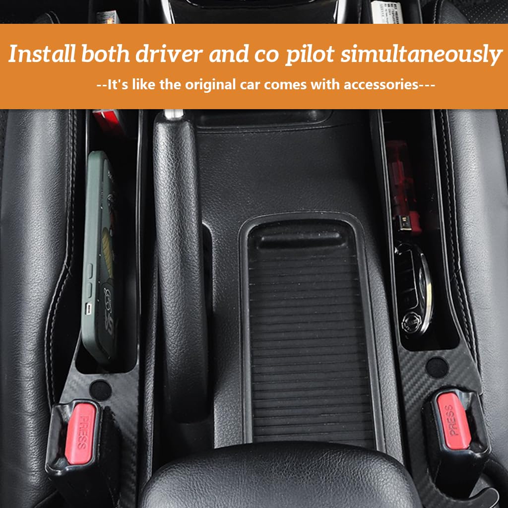 STHIRA Car Seat Gap Filler Organizer for Cars SUVs Trucks featuring Cable Hole & TPU Material 16.5 in | Easy Install and Prevents Item Loss