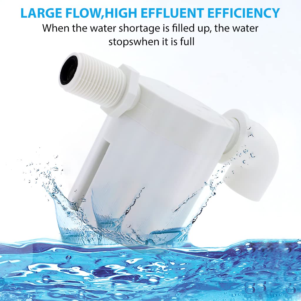 HASTHIP Floating Automatic Water Level Control for Tanks 2 pcs featuring 1‑10KG range | white valve for pools and towers
