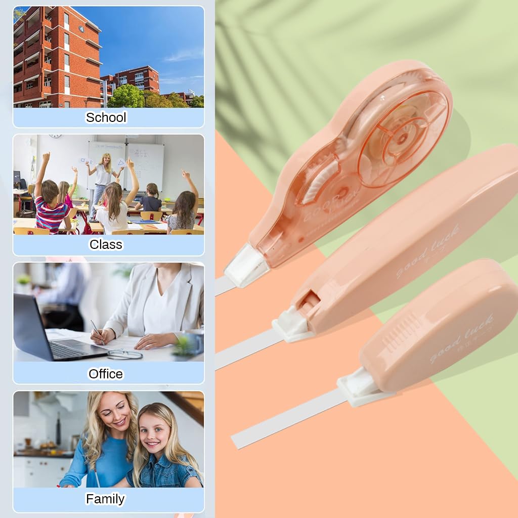 HASTHIP Correction Tapes Kit for School and Office with 6m x 5mm Rollers | Pink Set of 6