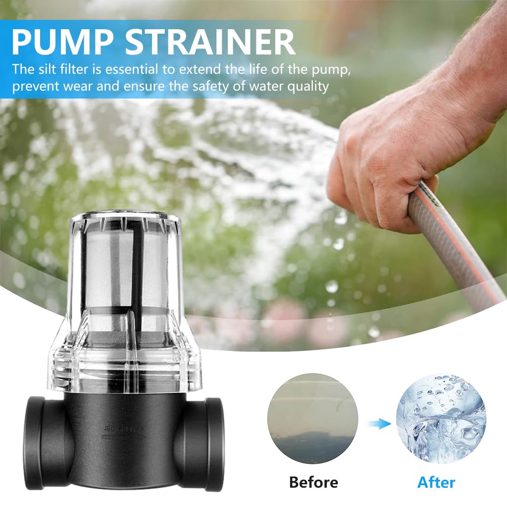 HASTHIP Water Pump Filter for Garden and Home Irrigation featuring 80 Mesh G3/4 25mm Stainless Steel Strainer | Easy Inline Installation
