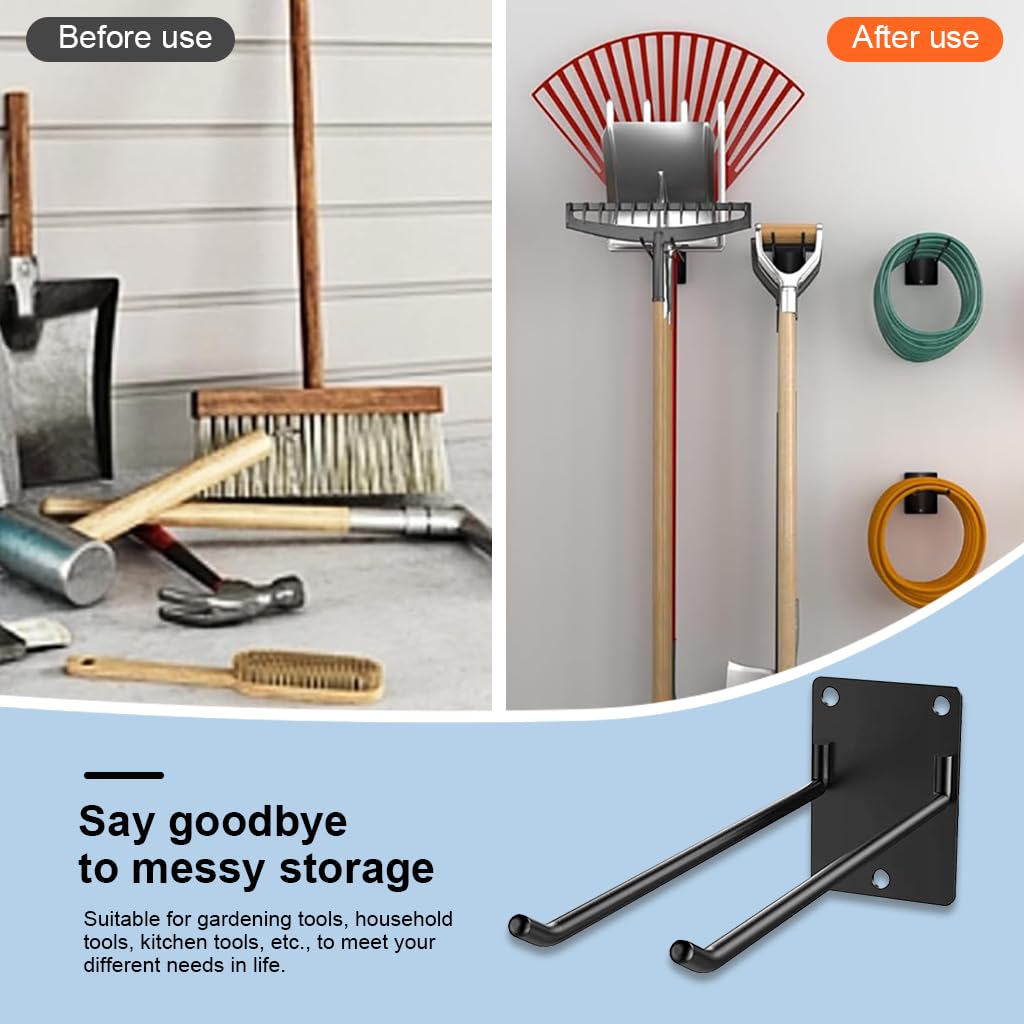 HASTHIP Garage Storage Organizer for Tools featuring 9.92 in Long Reach Hook & Carbon Steel Build
