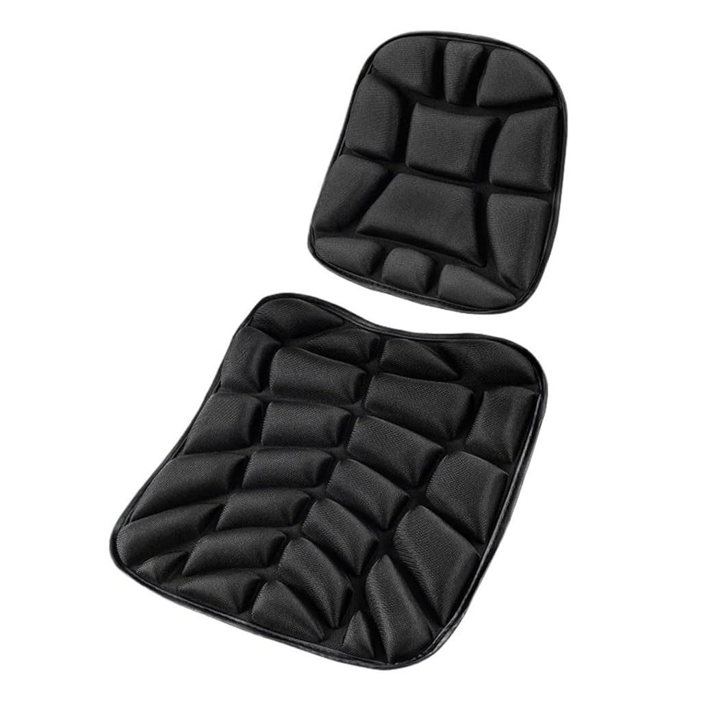 STHIRA® Motorcycle Seat Pads Set of 2Pcs Viberation-absorption High Density Memory Foam Saddle Pads EVA 3D Breathable Motorcycle Seat Pads Anti-skid Motorcycle Cushion Pads