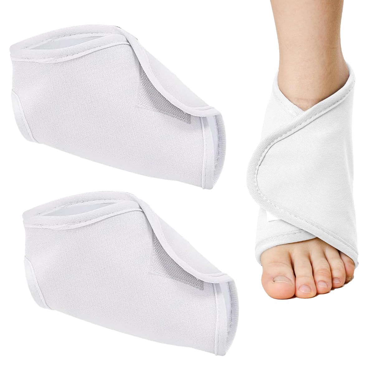 HANNEA Castor Oil Pack Wrap for Ankle and Feet Relief featuring Double Layer Flannel | 4PCS Reusable Set for Men and Women