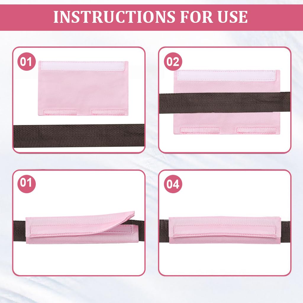 Serplex CPAP Strap Covers for Comfortable Sleep featuring Hook and Loop Closure Satin Pads | 4Pcs Set