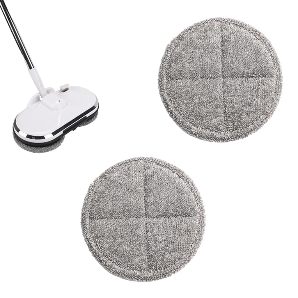 Verilux® 2Pcs Replacement Mop Pads for AGARO Floor Scrubber 16cm/6.3 inches Mop Pads Water Abserbent Scrubbing Pads Cleaning Pads Universal Replacement Mop Pads