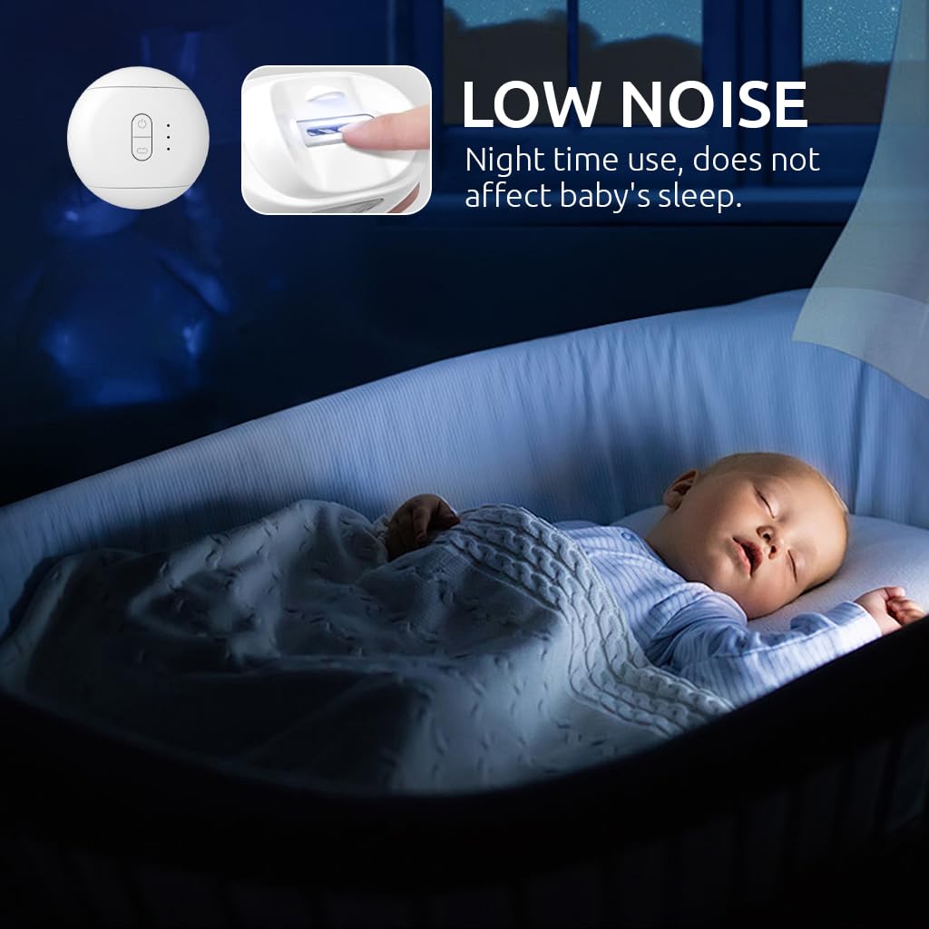 MAYCREATE Electric Nail Clipper for Travel with LED Light and 7 File Heads | USB Rechargeable