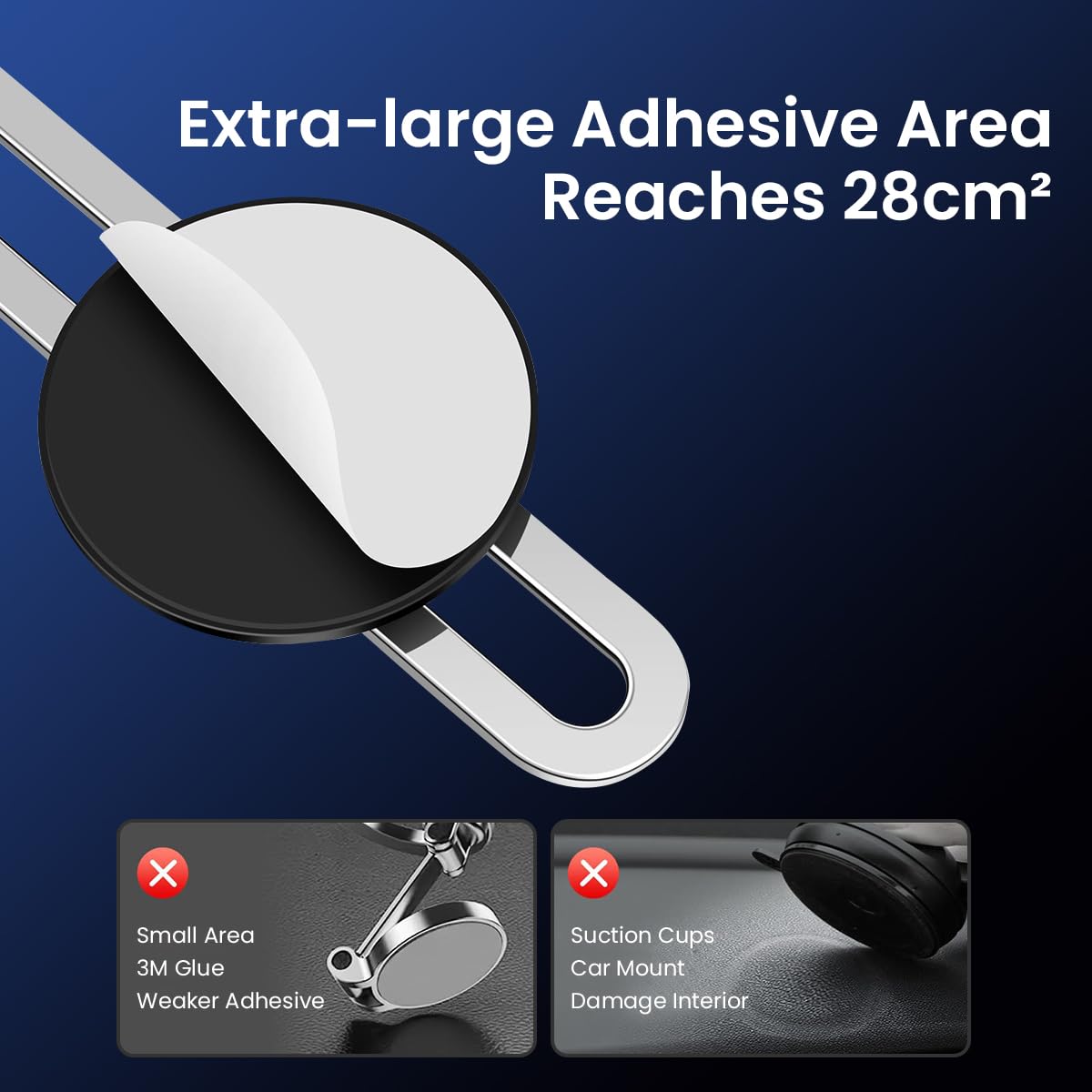 STHIRA Adjustable Magnetic Mobile Holder for Car Dashboard with 360 Rotation and Aviation Aluminum Build