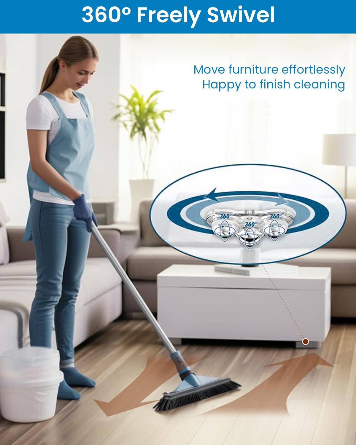 Serplex Self Adhesive Swivel Caster Wheels for Furniture and Appliances featuring 100KG Load Capacity and 360° Rotation