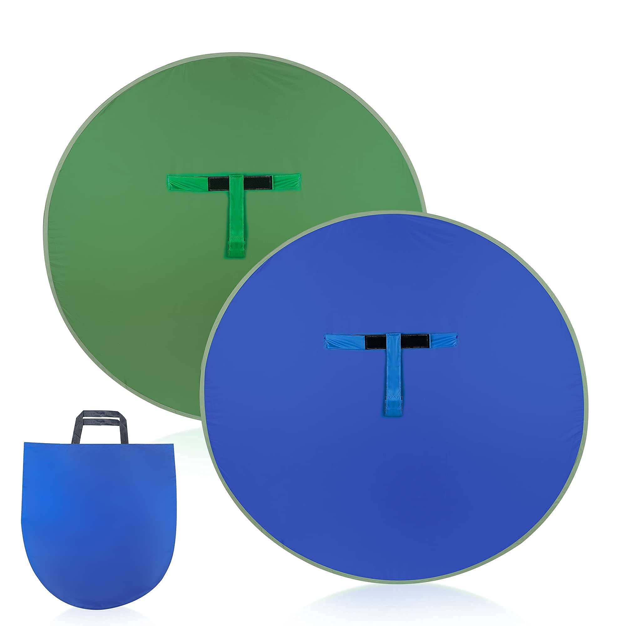 HASTHIP Blue Green Screen for Chair Background with Double Layer Design 142cm | Ideal for Zoom and Live Streaming