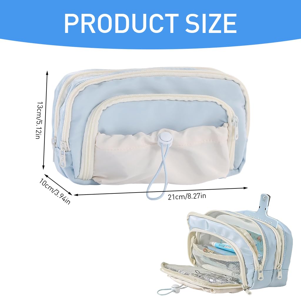 ZIBUYU Pencil Case for Office College and School Use | Large Capacity Pen Organizer Pouch