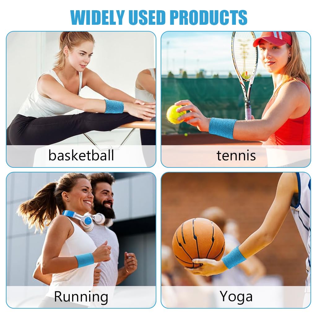 Proberos Sports Wristbands for Gym and Workout Featuring Breathable Quick-Dry Fabric | Elastic Comfortable Fit for Men and Women