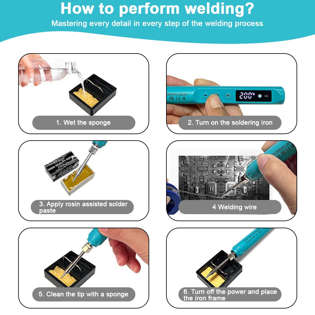 Serplex Soldering Kit Combo for DIY and Repairs with 10pcs 900M Tips | Quick Heat Induction
