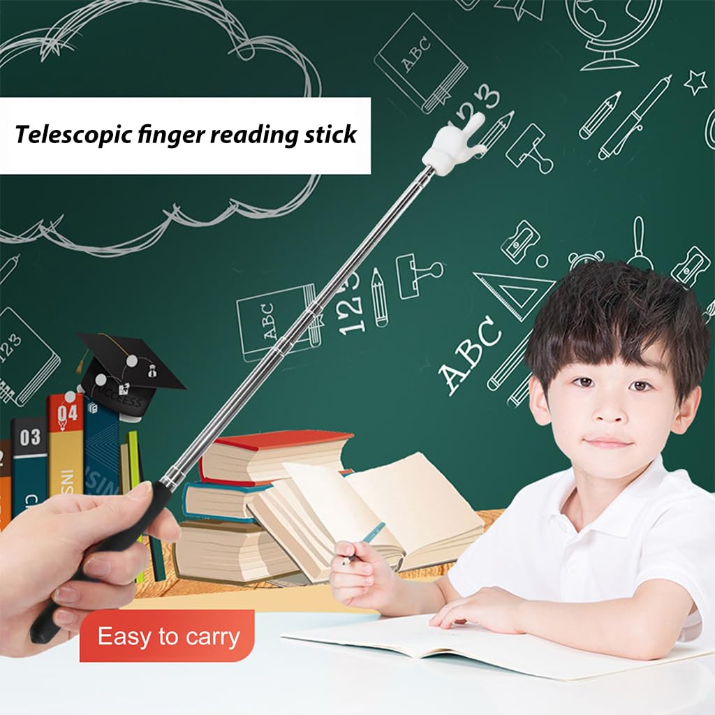 Climberty Telescopic Teachers Pointer for Classroom Use with 6.7–21.7 in Retractable Design and Silicone Handle
