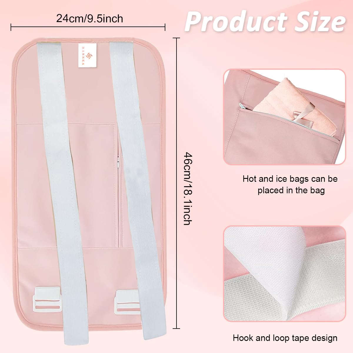 HANNEA Castor Oil Pack for Liver Detox with Elastic Strap and Soft Cotton Flannel 3 PCS