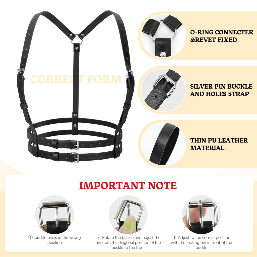 Venzina Corset Belt for Women featuring Y Strap Back Design and 24.8–39.4 in Adjustable Fit | PU Leather Punk Waist Accessory