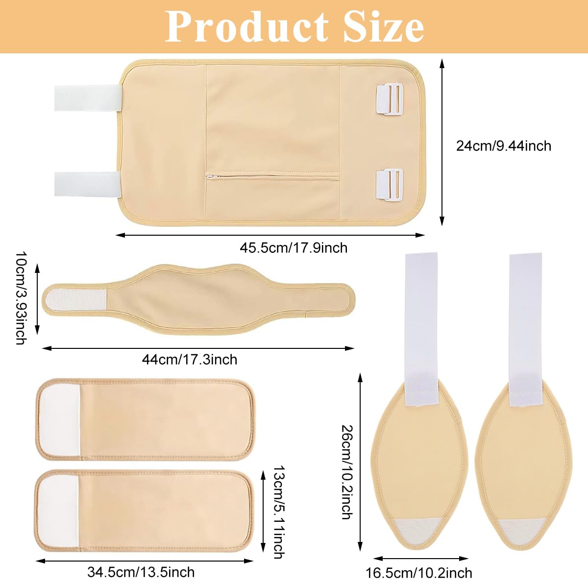 HANNEA Castor Oil Pack Wrap Kit for Liver Detox and Full Body Care 18PCS | Organic Cotton Reusable Pads with Adjustable Elastic Strap