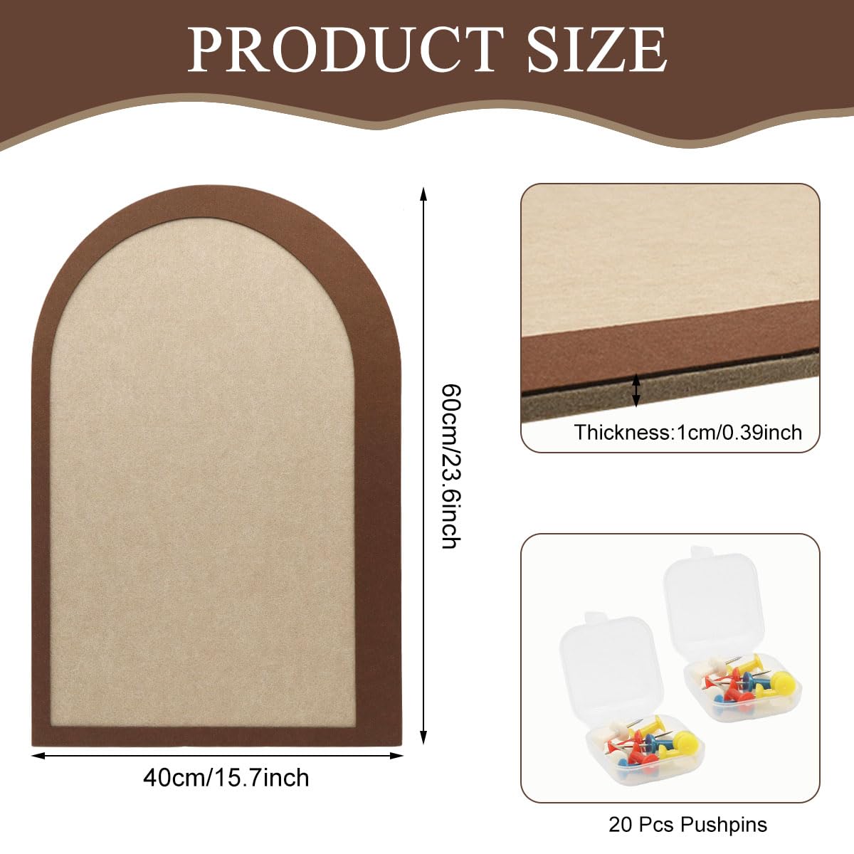 Climberty Felt Bulletin Board for Home and Office with 60x40 cm Size and Self Adhesive Design