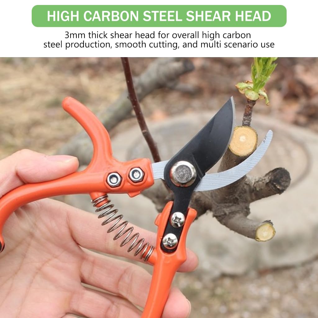 Supvox Gardening Scissors 2 Pack for Flowers and Bonsai with Safety Lock and 3mm High Carbon Steel Blades