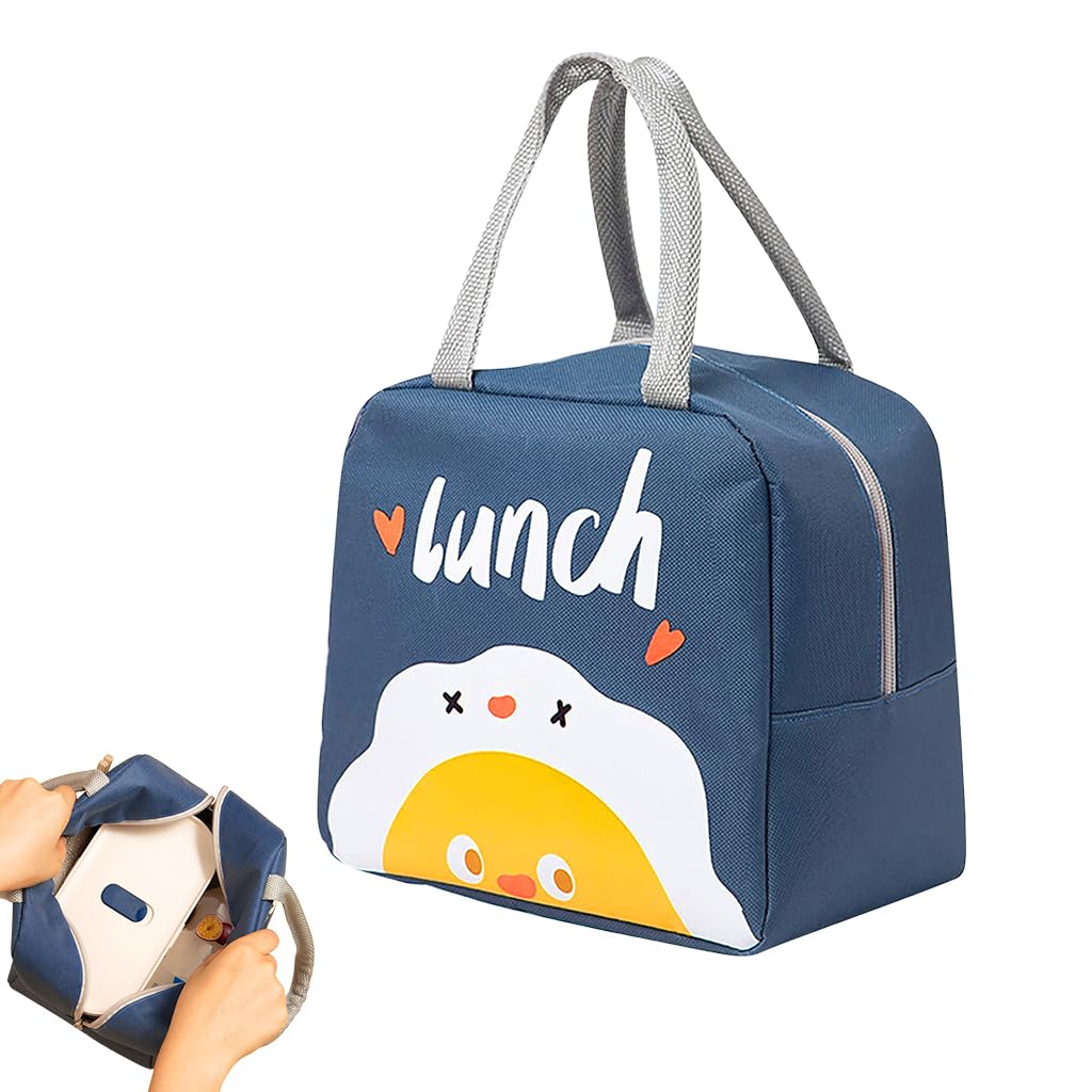 Zibuyu Lunch Bag for School and Office with Aluminum Film Insulation 23x16x22cm | Waterproof Oxford Cloth for Kids and Adults