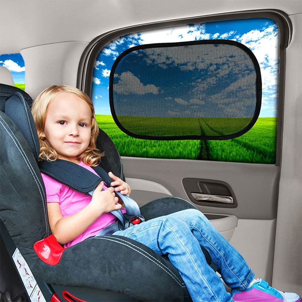 STHIRA® Car Window Sun Shade - (5 Pack) Premium Cling Sunshade for Car Windows - Sun, Glare and UV Rays Protection for Your Child, Baby Side Window Car Sun Shades