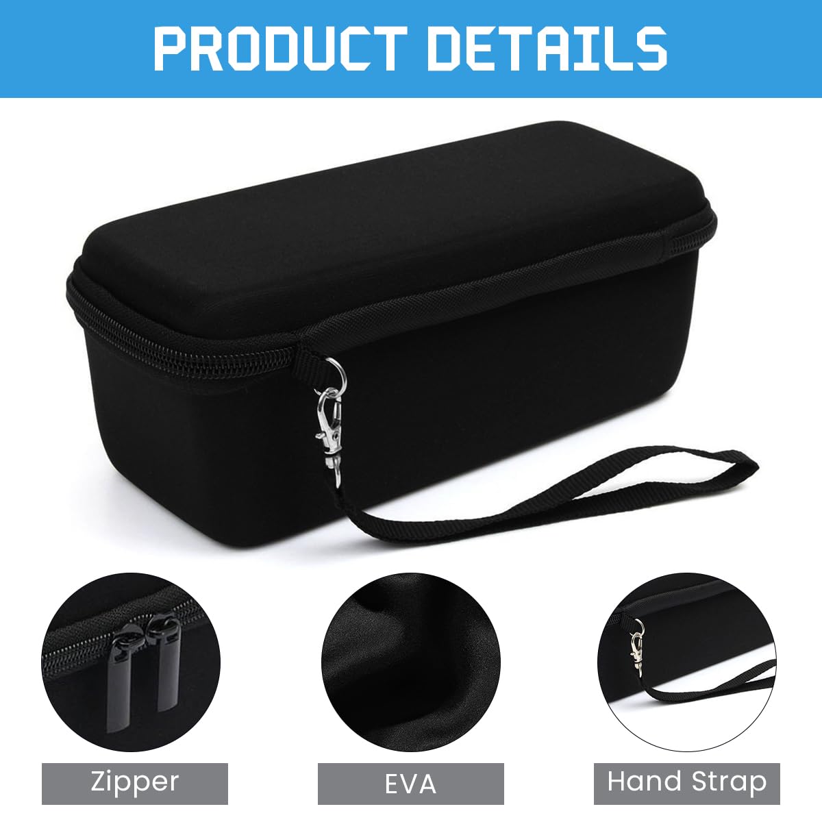ZORBES Carry Bag for JBL Flip 5 with EVA Hard Shell and Mesh Pocket | Travel Protective Case