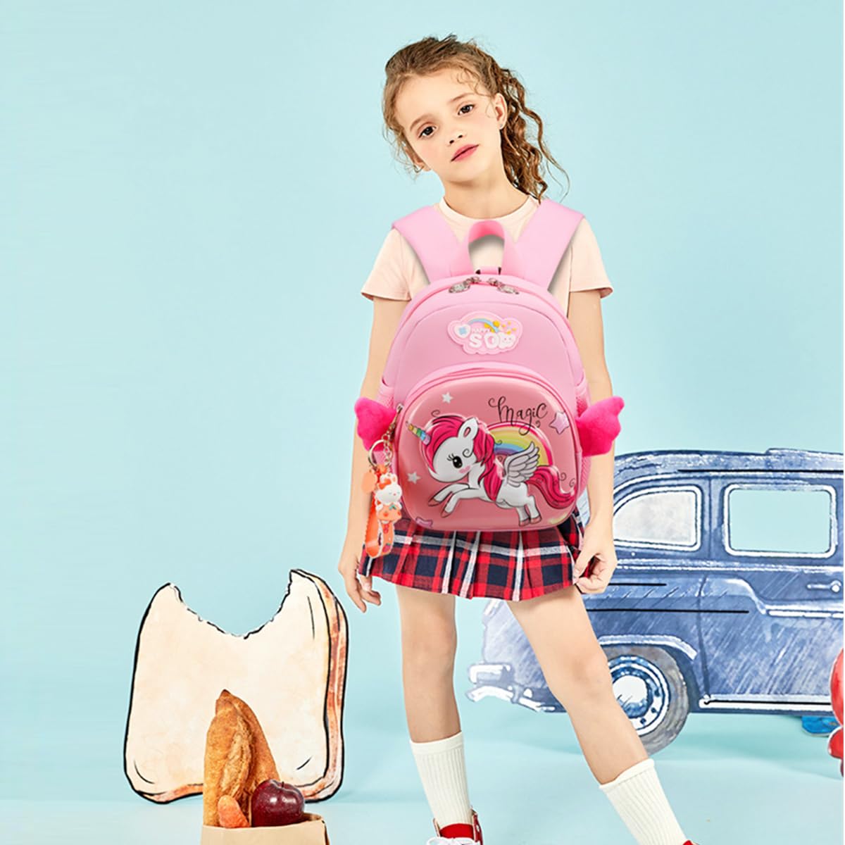 PALAY Kids Toddler Backpack for School and Travel featuring Dual Zippers and 22×10×25cm Capacity