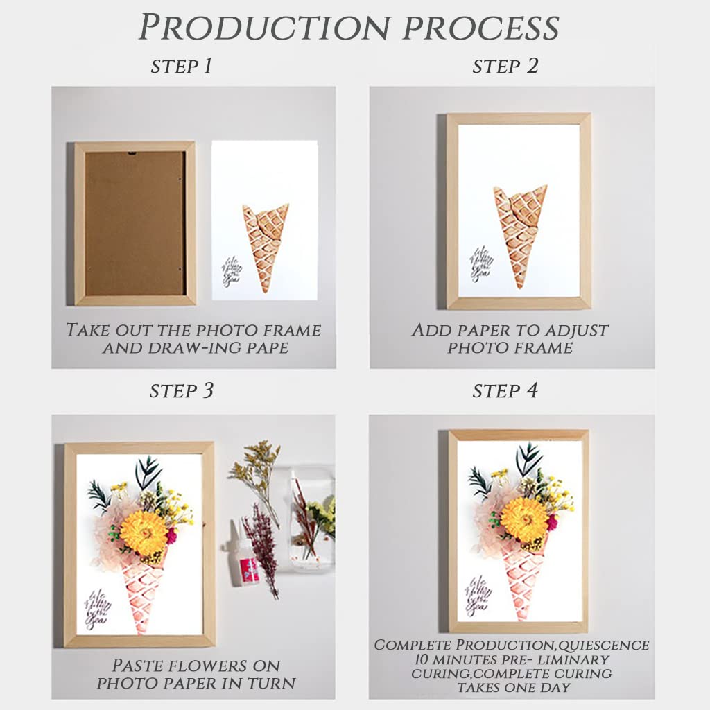 HASTHIP Natural Dried Flower Set for Resin Art and Room Decor featuring Air Dried Process
