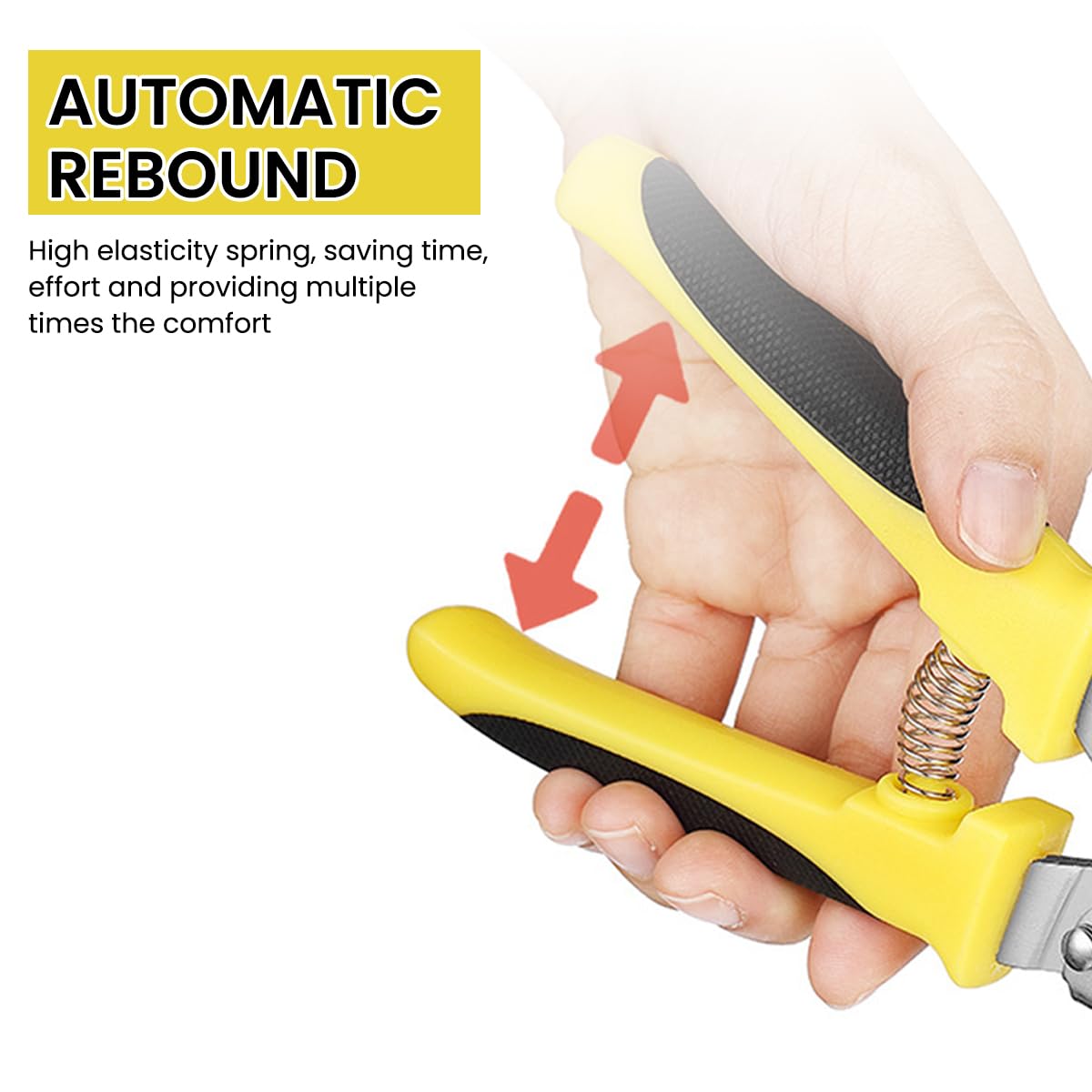 8 Inch Heavy Duty Scissors for Metal Sheet Cutting with Curved Blades and Spring Load | Stainless Steel Build