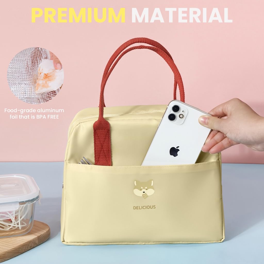 Zibuyu Lunch Bag for School and Office with 6L Insulated Waterproof Oxford Cloth | Foldable Design