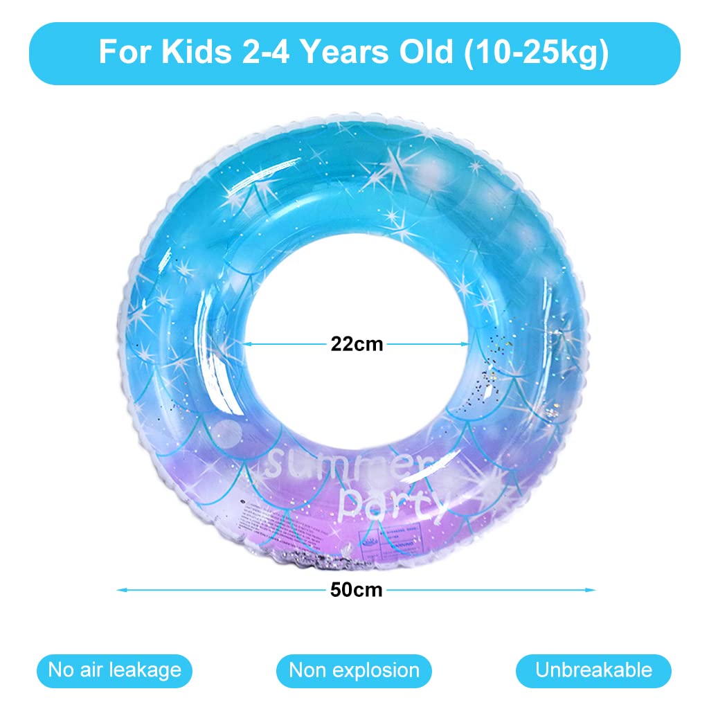 Proberos Baby Swimming Seat for 6–48 Month Use with Dual Grips PVC Float | Mermaid Tail Design