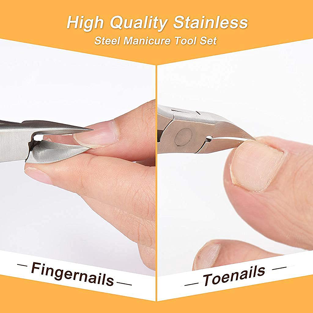 MAYCREATE Toenail Clippers for Thick Nails with 0.5mm Sharp Curved Jaws and Non‑Slip Rubber Handle | Ideal for Men and Women