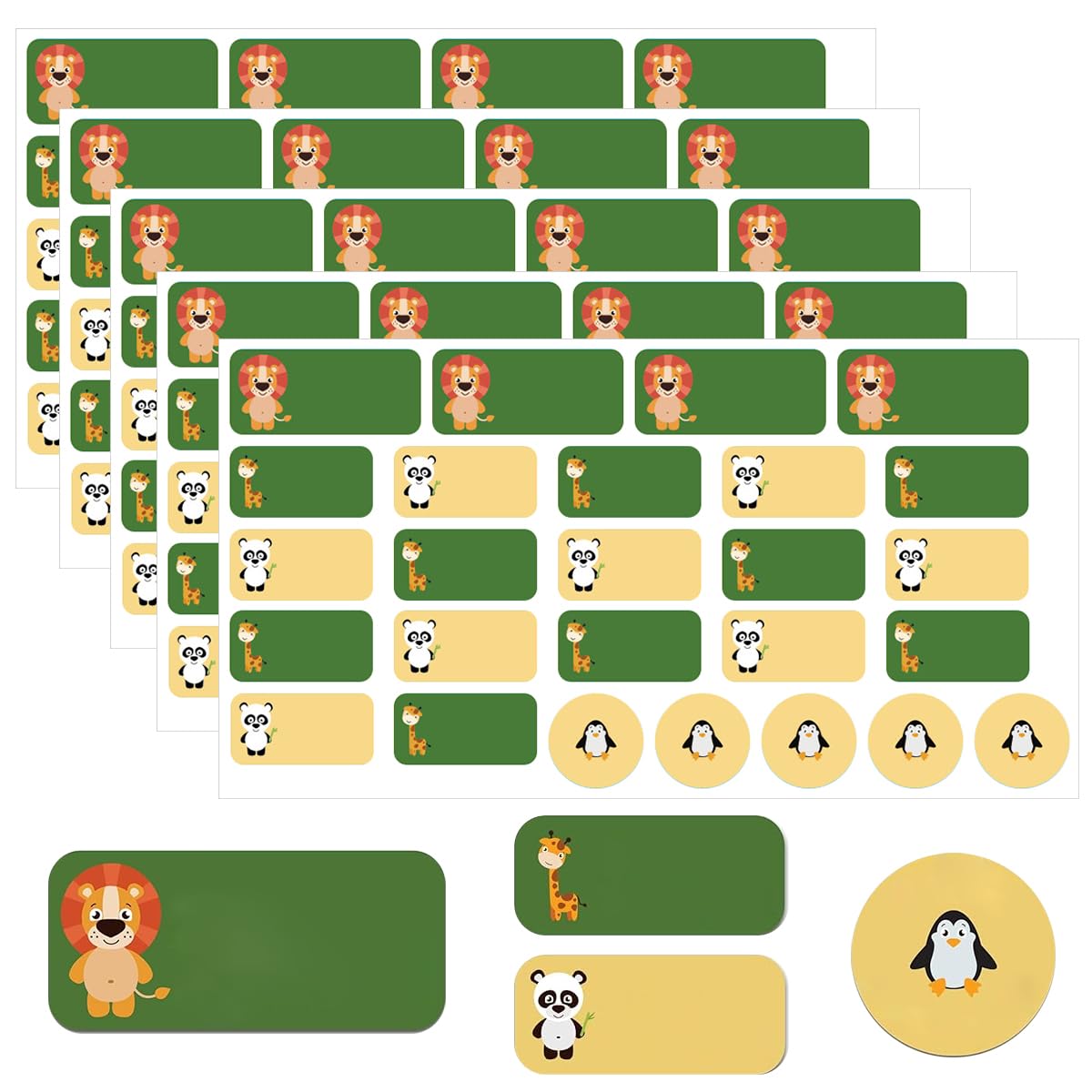 HASTHIP Name Labels Stickers for Daycare and School Supplies featuring 130 pcs Waterproof Design | Easy Write-On Personalized Tags for Kids