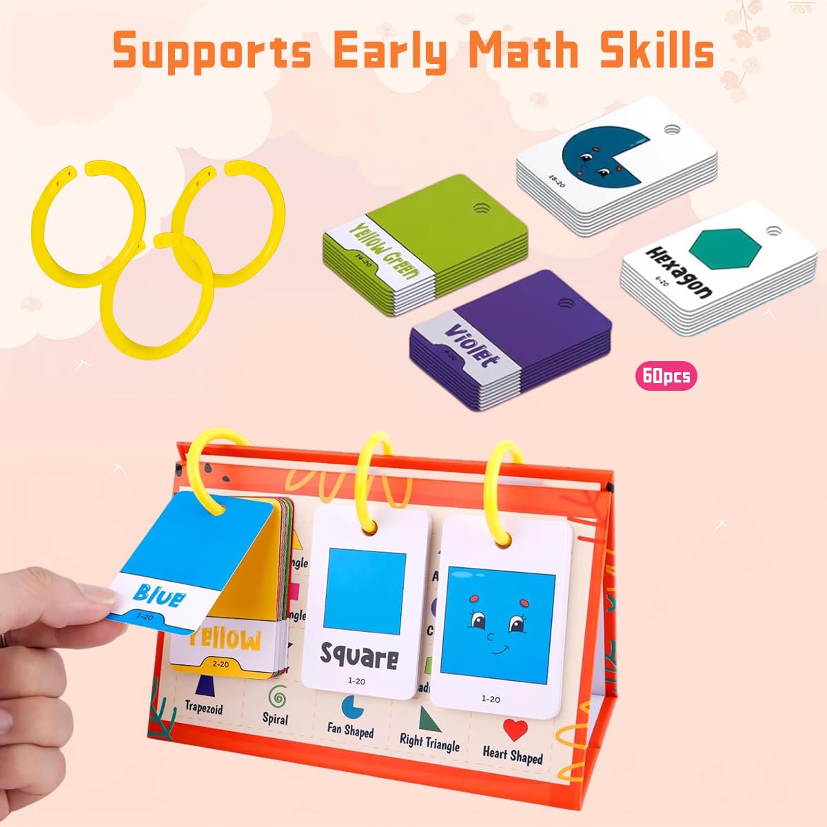 SNOWIE SOFT Early Education Flashcards for Preschool Learning with Display Stand | Engaging Illustrated Cards for Kids Aged 3–5