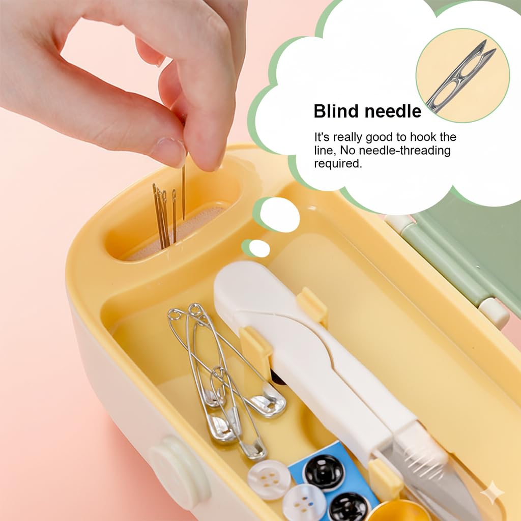 ELEPHANTBOAT Sewing Kit for Home and Travel Use featuring Portable Case and Essential Tools
