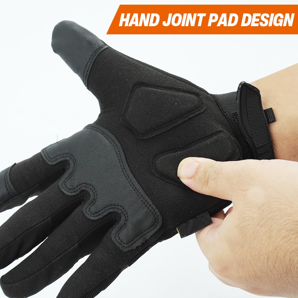PROBEROS Riding Gloves for Bikers with TPU Knuckle Impact Protection and Touchscreen Control | XL