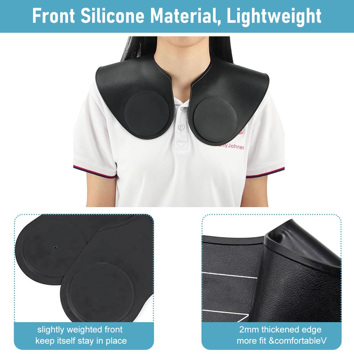 MAYCREATE Silicone Hair Cutting Collar for Salon with Guiding Lines and Hair Catcher | Waterproof, Easy to Clean and Comfortable Fit