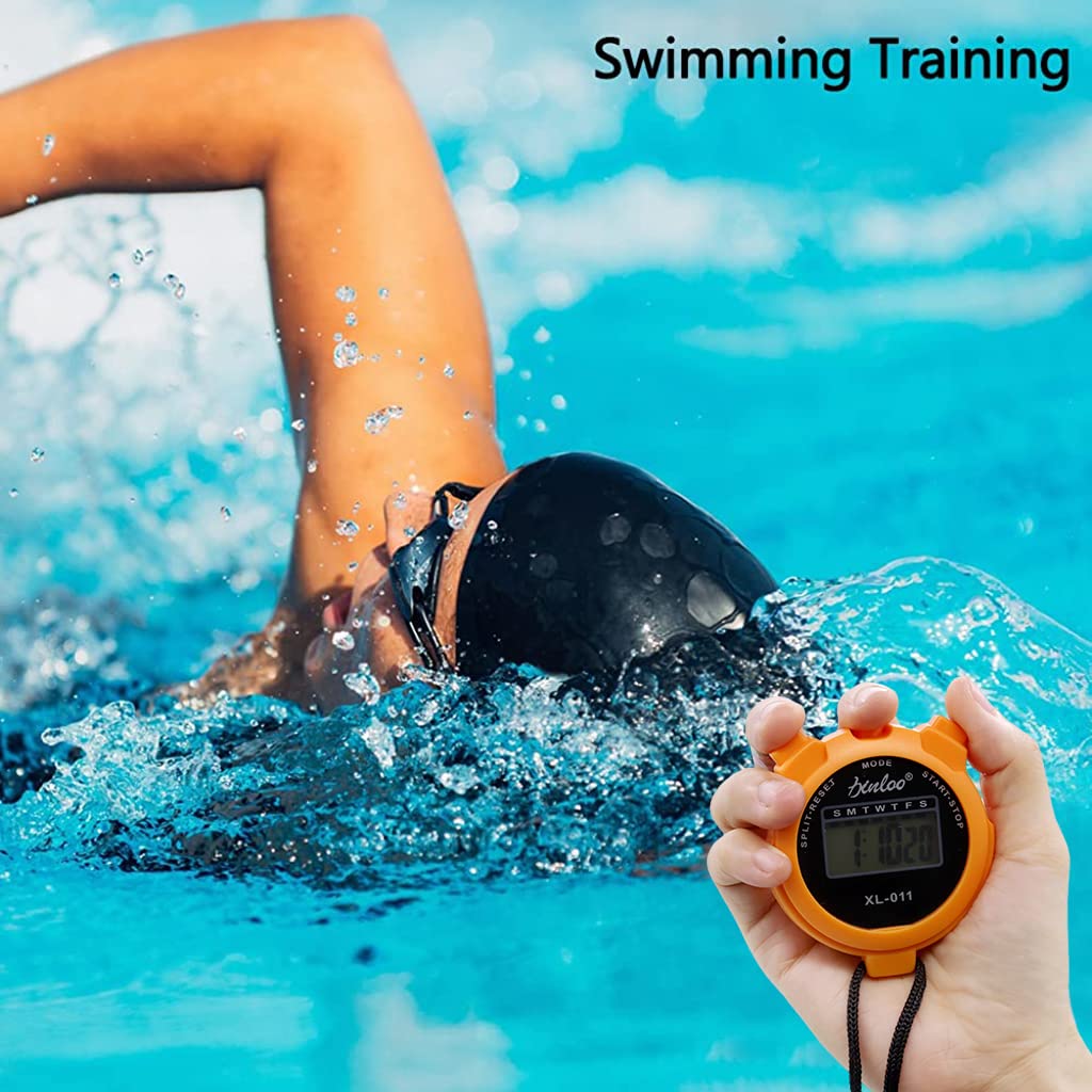 Optifit Digital Stopwatch Timer for Sports and Training with LCD Alarm Clock Display 3 PCS
