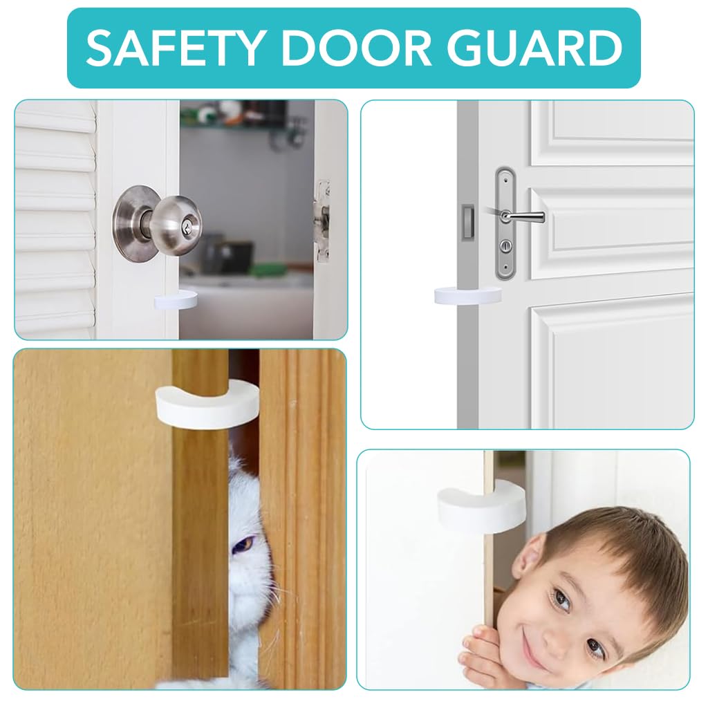 ZIBUYU® Finger Pinch Guards for Door Child Safety Guards Door Slam Stopper Snap-on Anti-slip Finger Pinch Guards EVA Thicken Door Finger Pinch Guards, Door Draft Stopper Preventing Finger Pinch